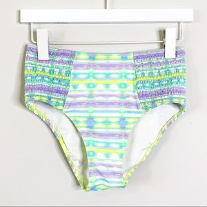 VS PINK Neon High Waisted Shirred Bikini Bottom